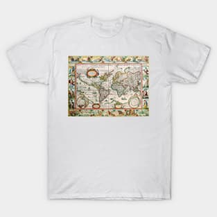 Claes Janszoon Visscher - Twelve Caesars World Map 1652 -   Ancient Maps T-Shirt